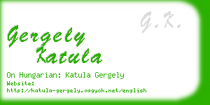 gergely katula business card
